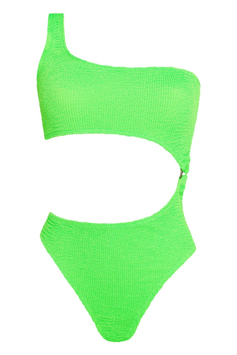 CRINKLED ONE SHOULDER ONEPIECE BRAZILIAN SWIMSUIT-25804691-511