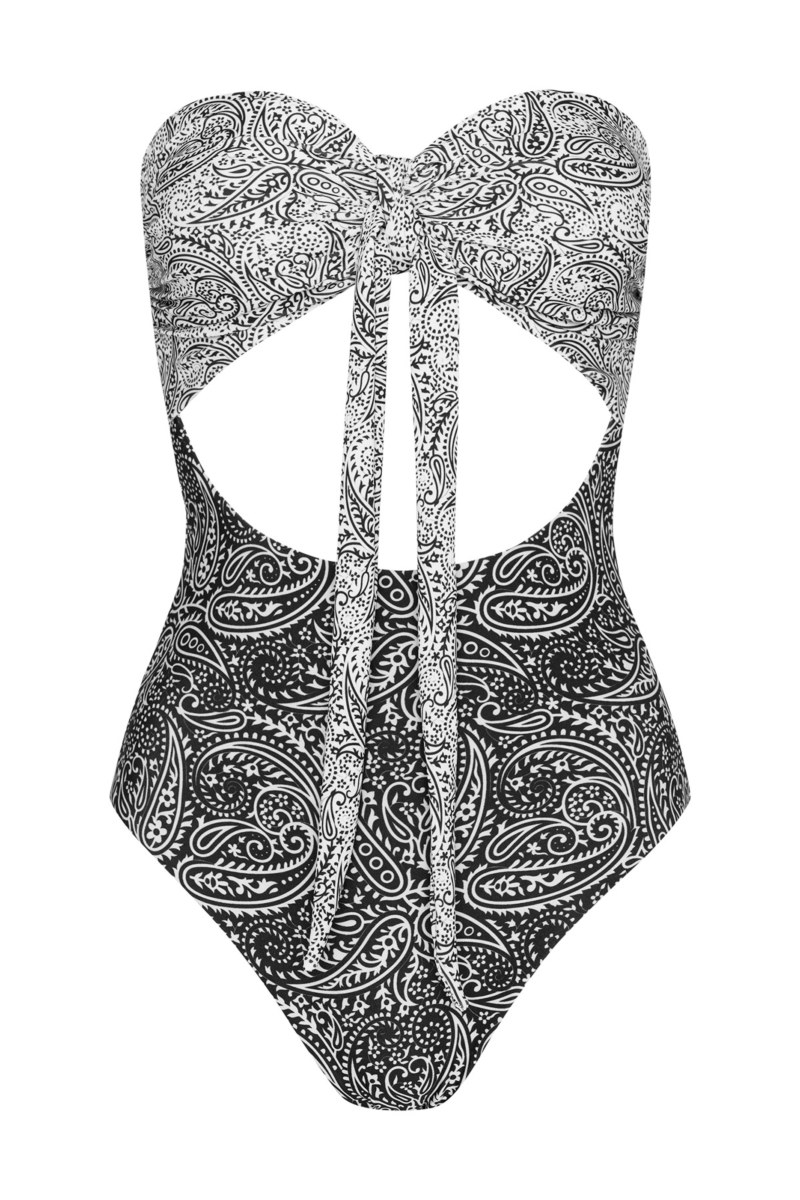 PAISLEY PRINTED ONEPIECE STRAPLESS SWIMSUIT WITH CUT-OUTS-25804746-103