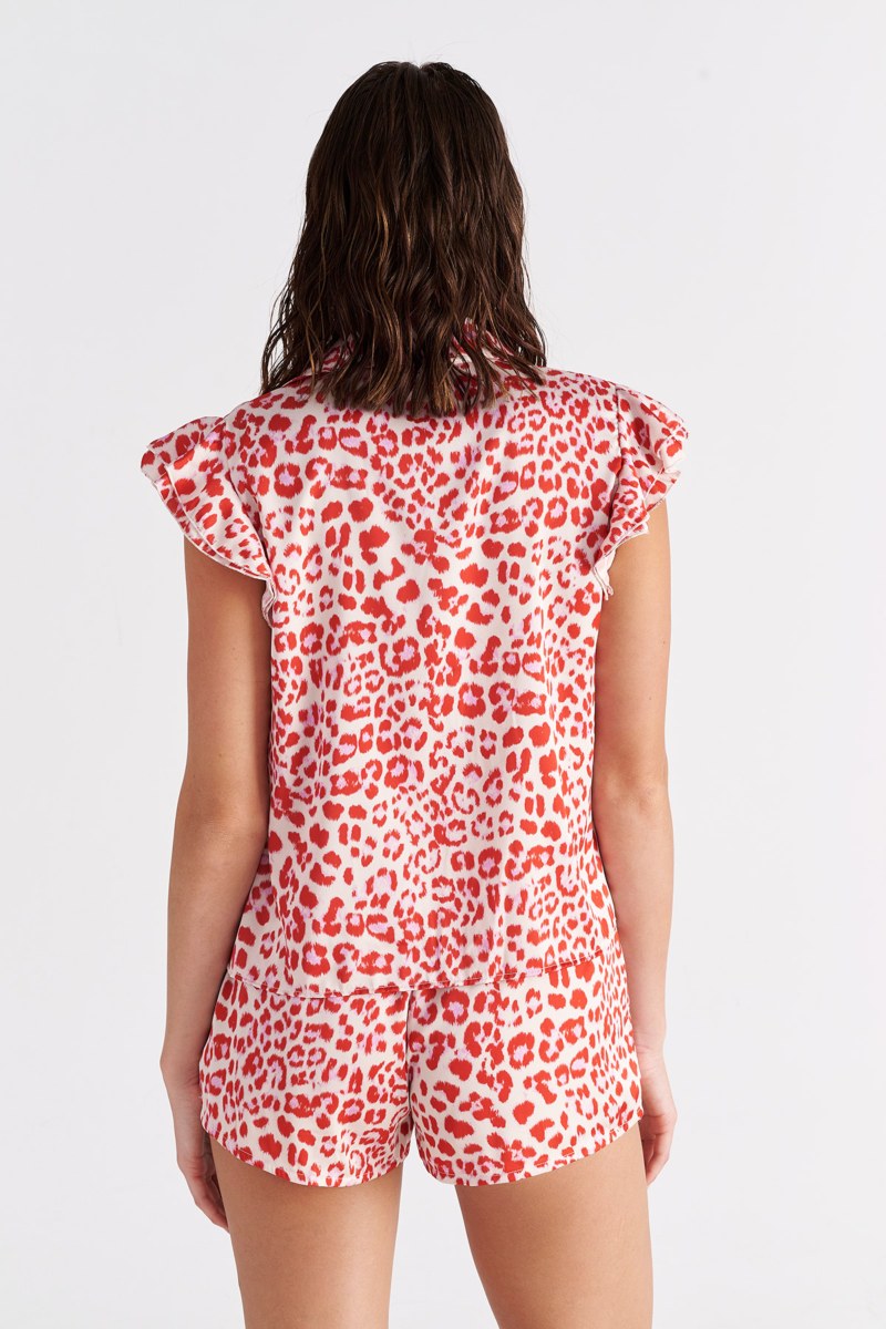 LEOPARD PRINTED SATIN SHORTS-25808718-631