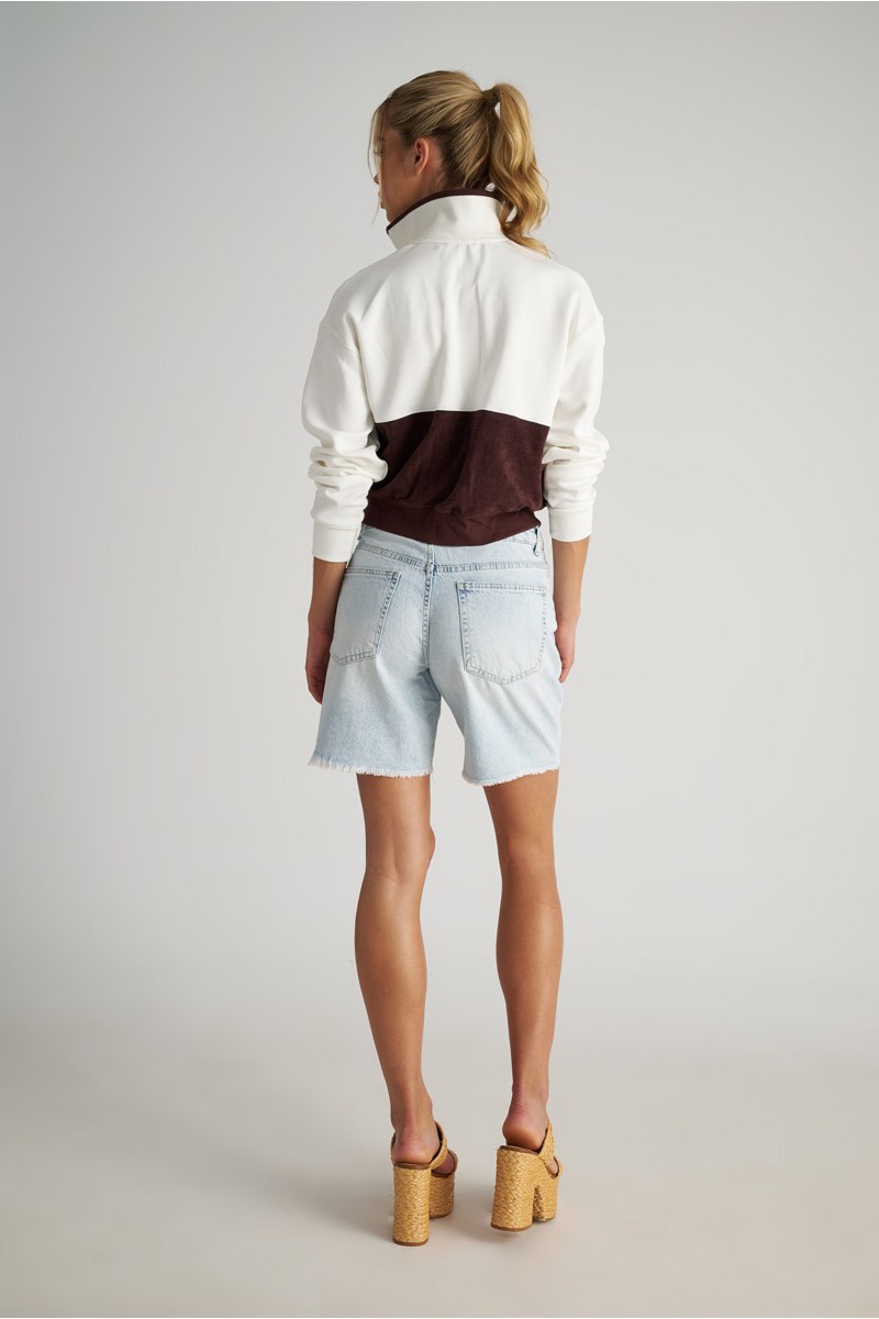 HIGH WAISTED DENIM BERMUDA-25810290-421