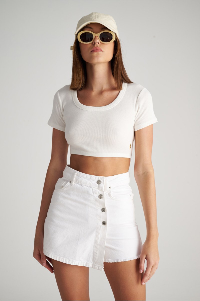 DENIM BUTTONED SKORTS-25810291-100