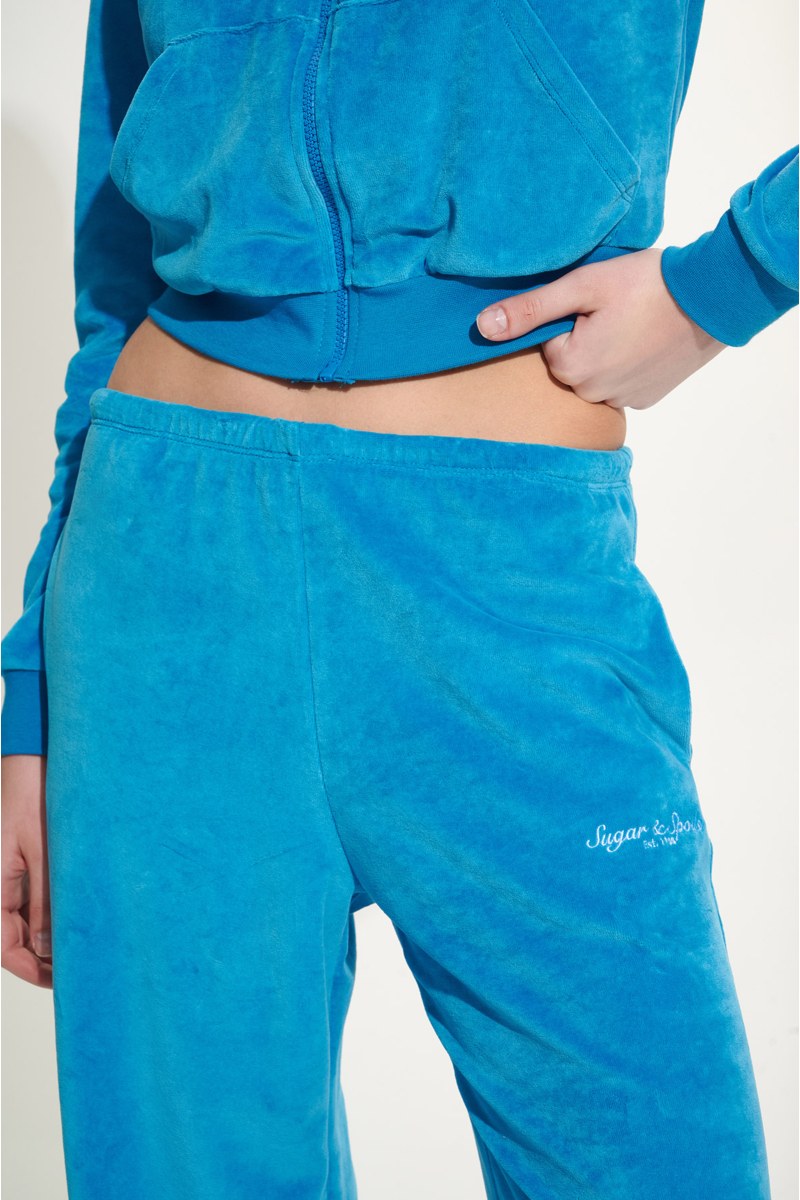 PRINTED VELOUR PANTS IN LOOSE FIT-25811035-956