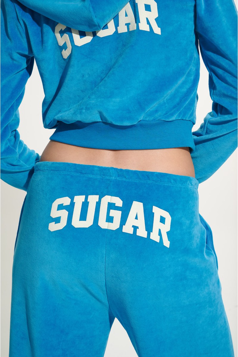 PRINTED VELOUR PANTS IN LOOSE FIT-25811035-956