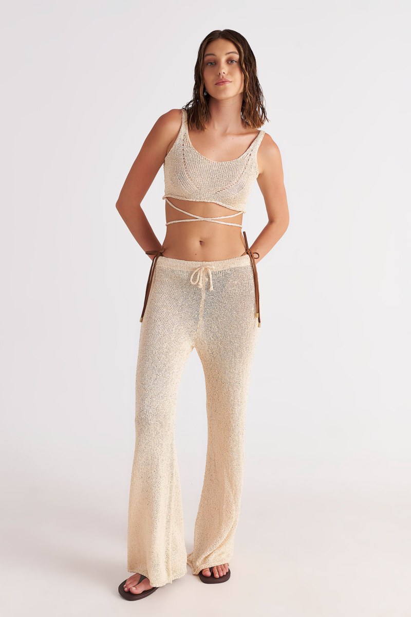 FLARED ΗΜΙΔΙΑΦΑΝΟ LUREX ΠΛΕΚΤΟ ΠΑΝΤΕΛΟΝI-25811203-103