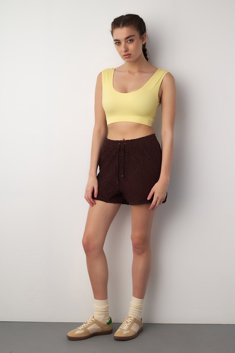 MONOCHROME RIBBED SEAMLESS CROPPED TOP-25812009-462