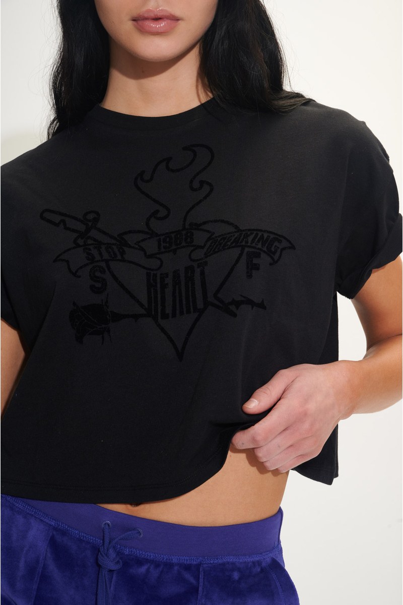 ΚΟΝΤΟΜΑΝΙΚΗ ΜΠΛΟΥΖΑ ΑΠΟ ΟΡΓΑΝΙΚΟ ΒΑΜΒΑΚΙ ΜΕ ΤΥΠΩΜΑ-25812044-110