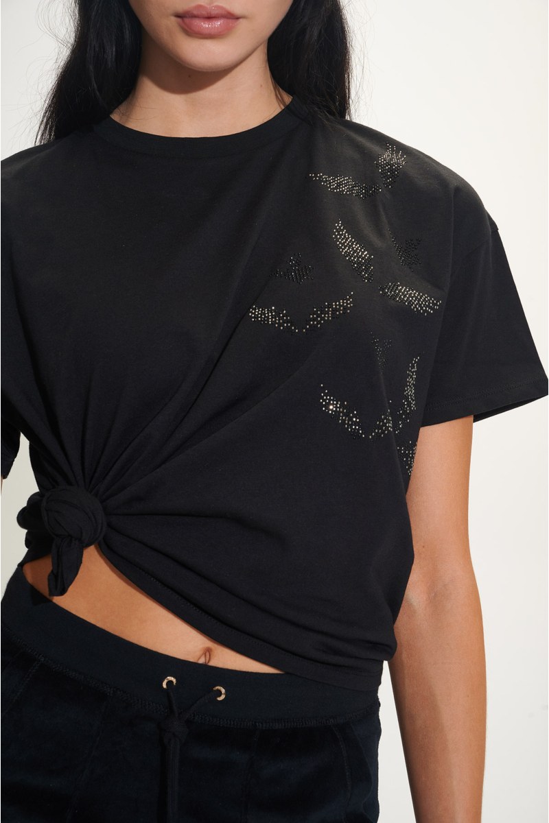 ORGANIC COTTON STRASS EMBELLISHED T-SHIRT-25812046-110