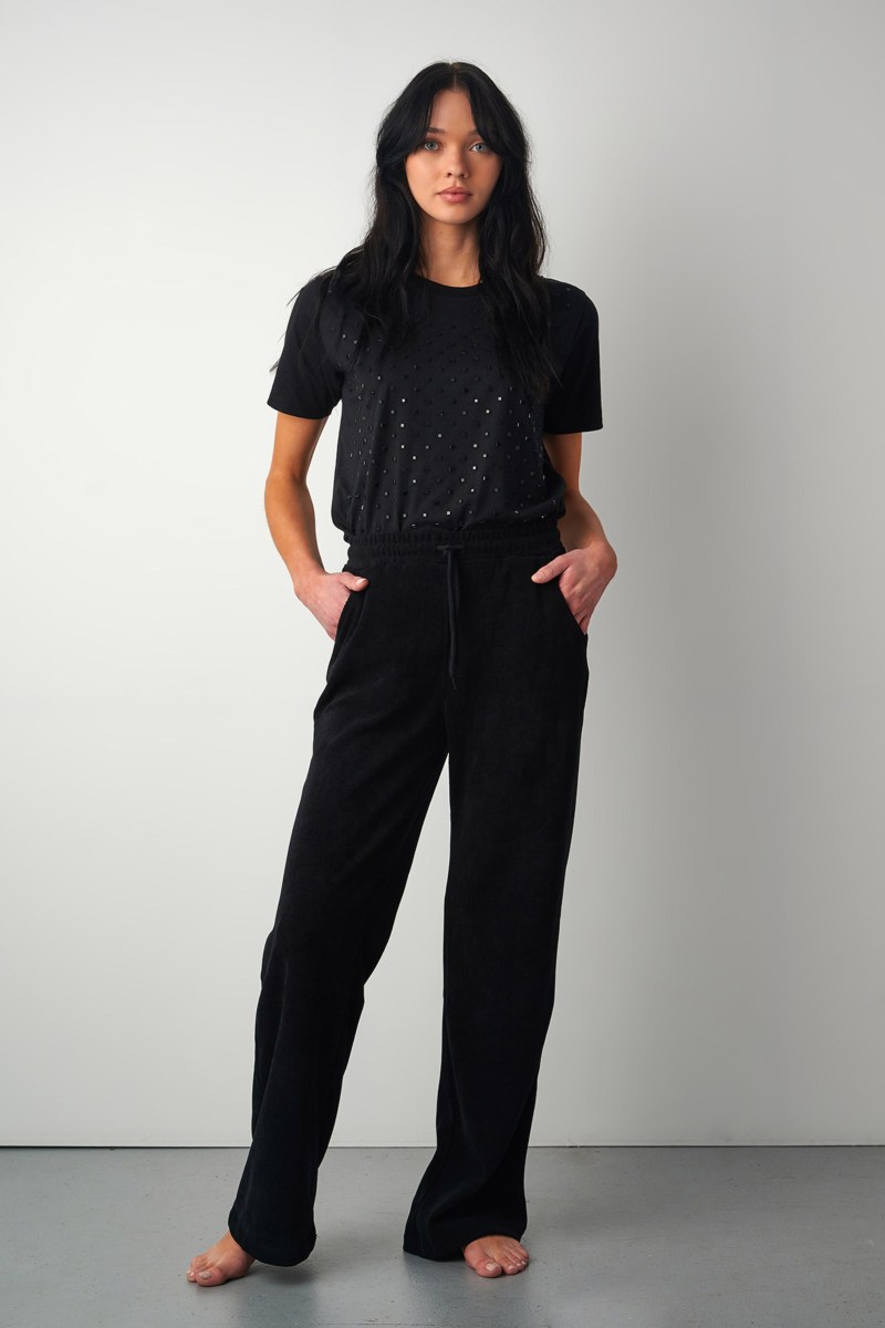 ORGANIC COTTON T-SHIRT WITH SPARKLING STRASS-25812048-110