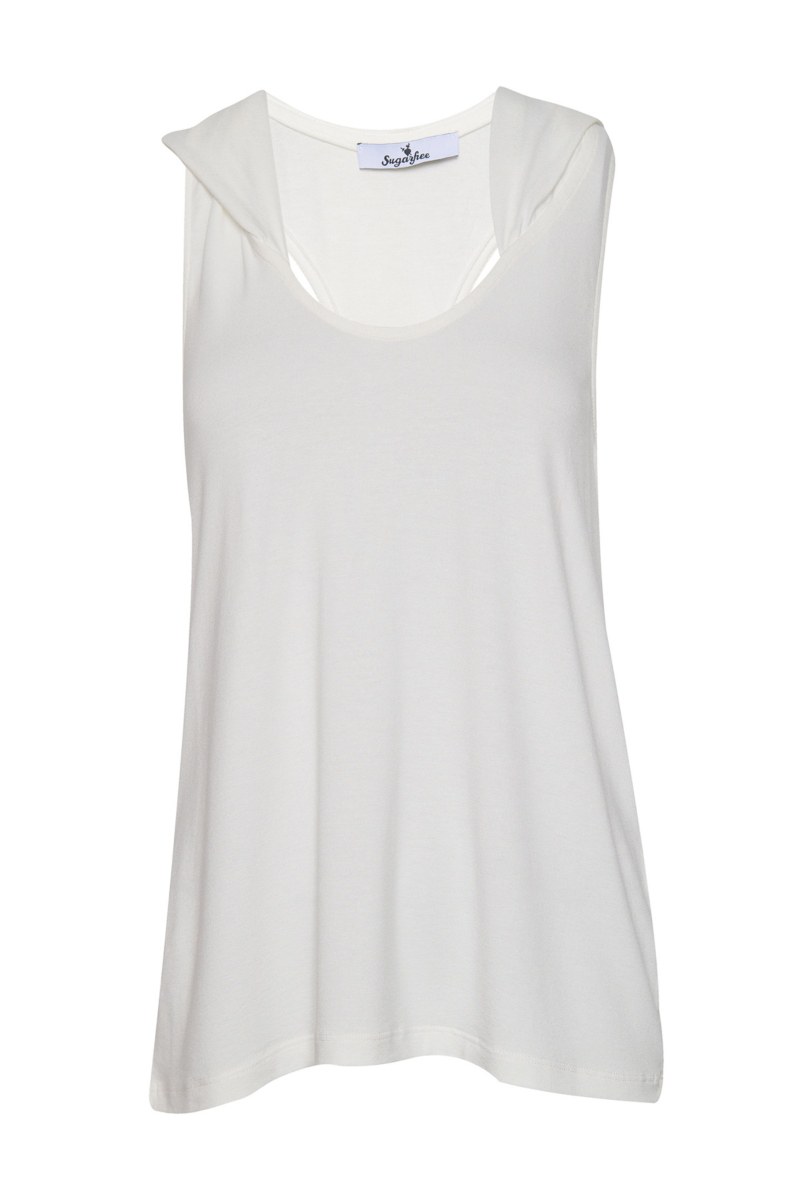 SLEEVELESS HOODED TOP IN LOOSE FIT-25812082-102