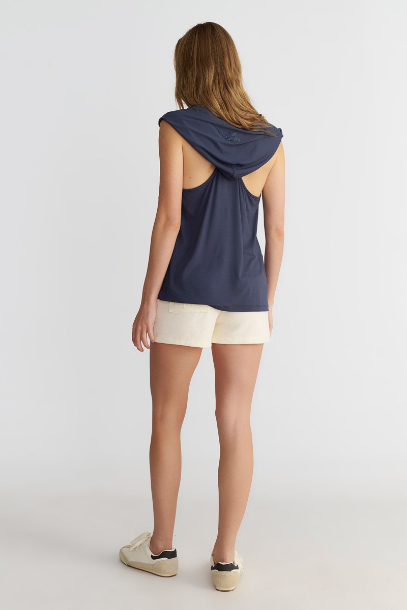 SLEEVELESS HOODED TOP IN LOOSE FIT-25812082-920