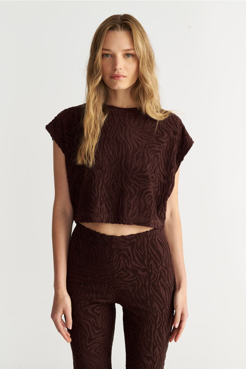 STRUCTURED TERRY CROPPED SWEATSHIRT-25812090-332