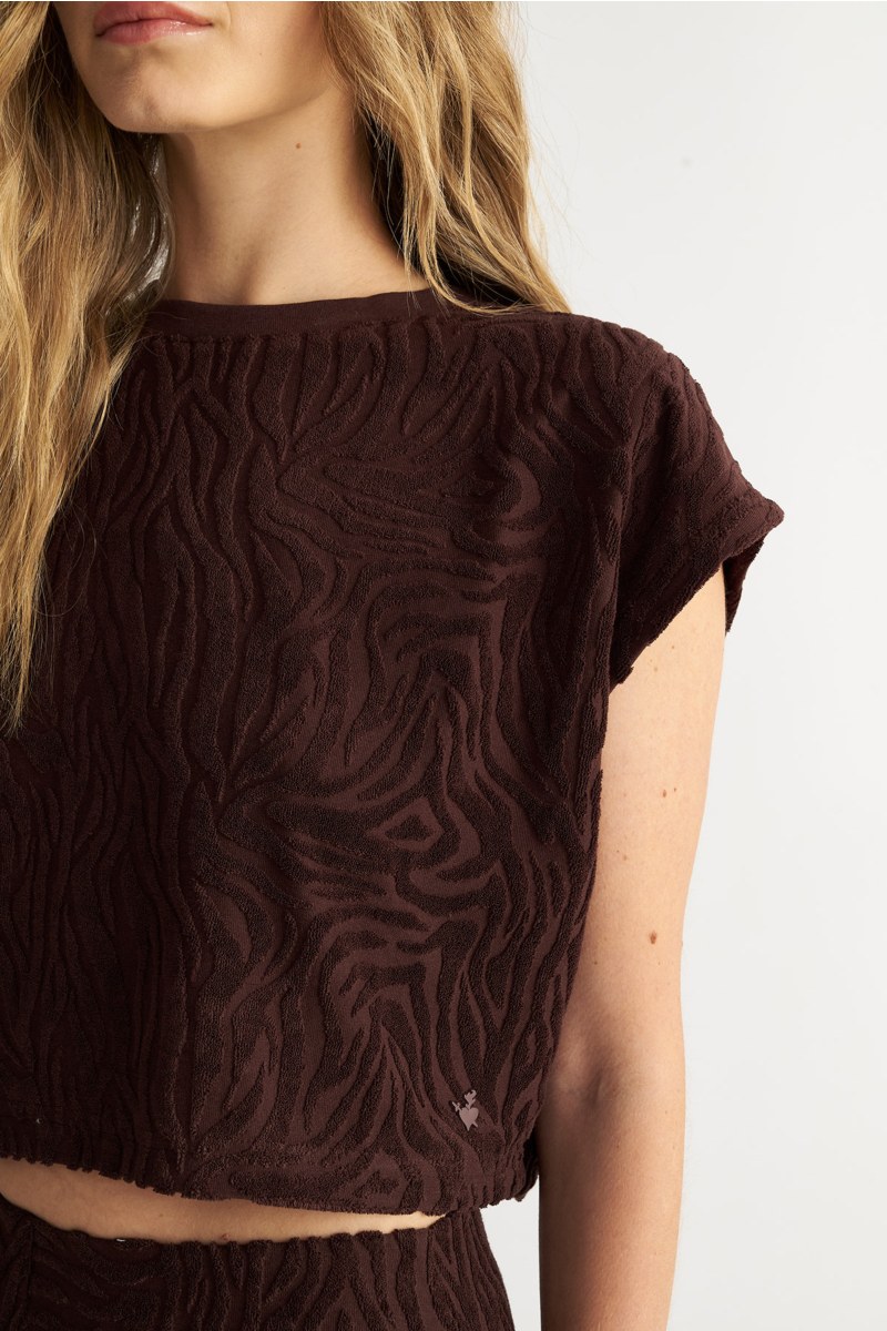 STRUCTURED TERRY CROPPED SWEATSHIRT-25812090-332