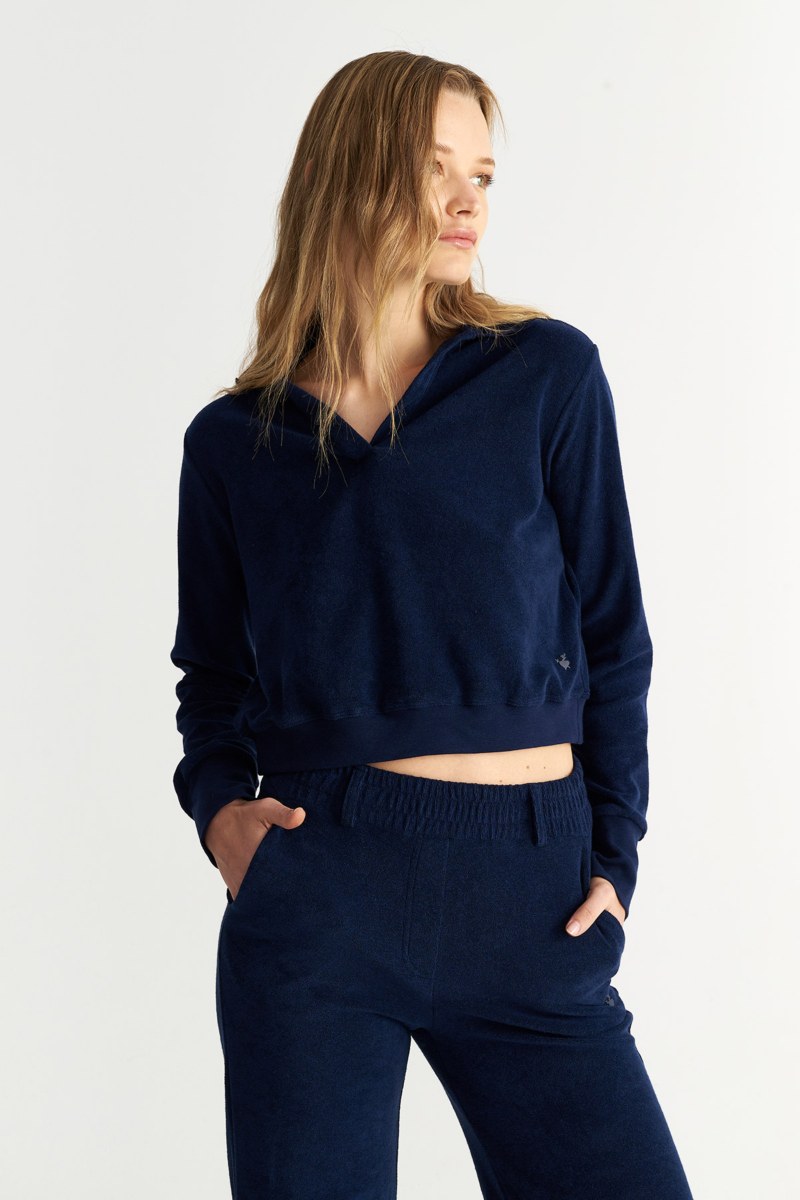 MONOCHROME TERRY TOP WITH COLLAR-25812108-426