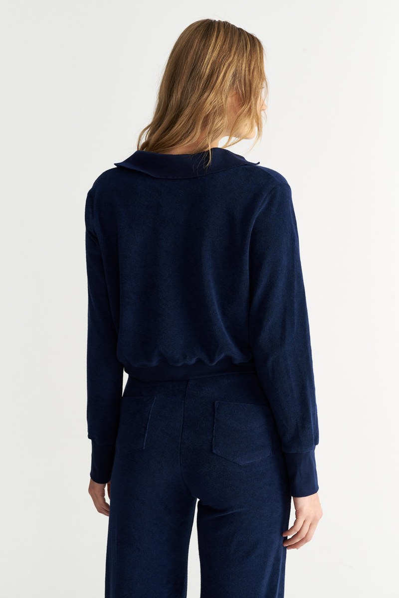 MONOCHROME TERRY TOP WITH COLLAR-25812108-426