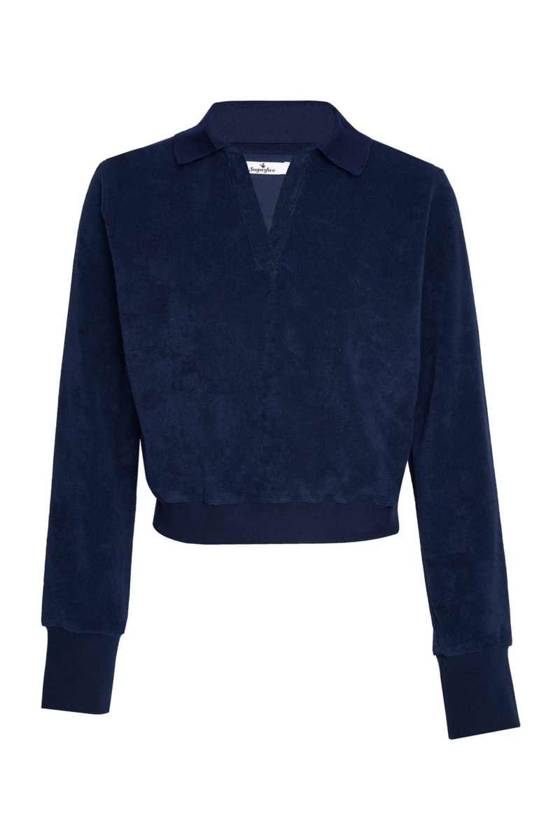 MONOCHROME TERRY TOP WITH COLLAR-25812108-426