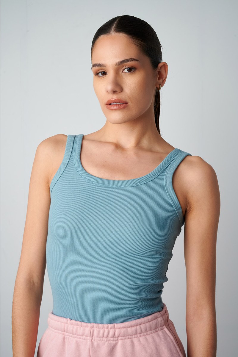 ELASTIC RIBBED TANK TOP-25812143-417
