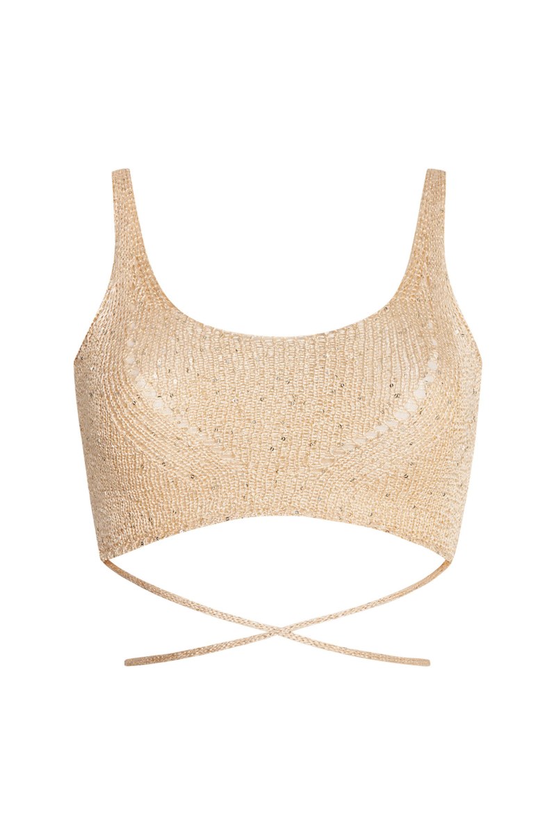 ΠΛΕΚΤΗ ΗΜΙΔΙΑΦΑΝH LUREX ΚΟΝΤΗ ΜΠΛΟΥΖΑ ΜΕ ΤΙΡΑΝΤΕΣ-25812202-103