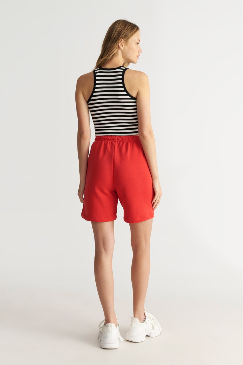 HALTER NECK STRIPED RIBBED CROPPED TOP-25812225-110