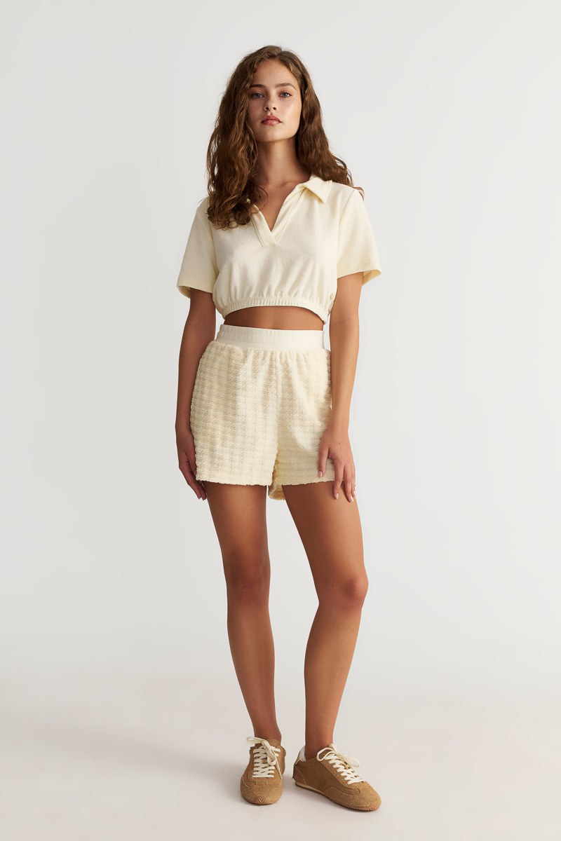 MONOCHROME TERRY CROPPED TOP WITH COLLAR-25812264-103