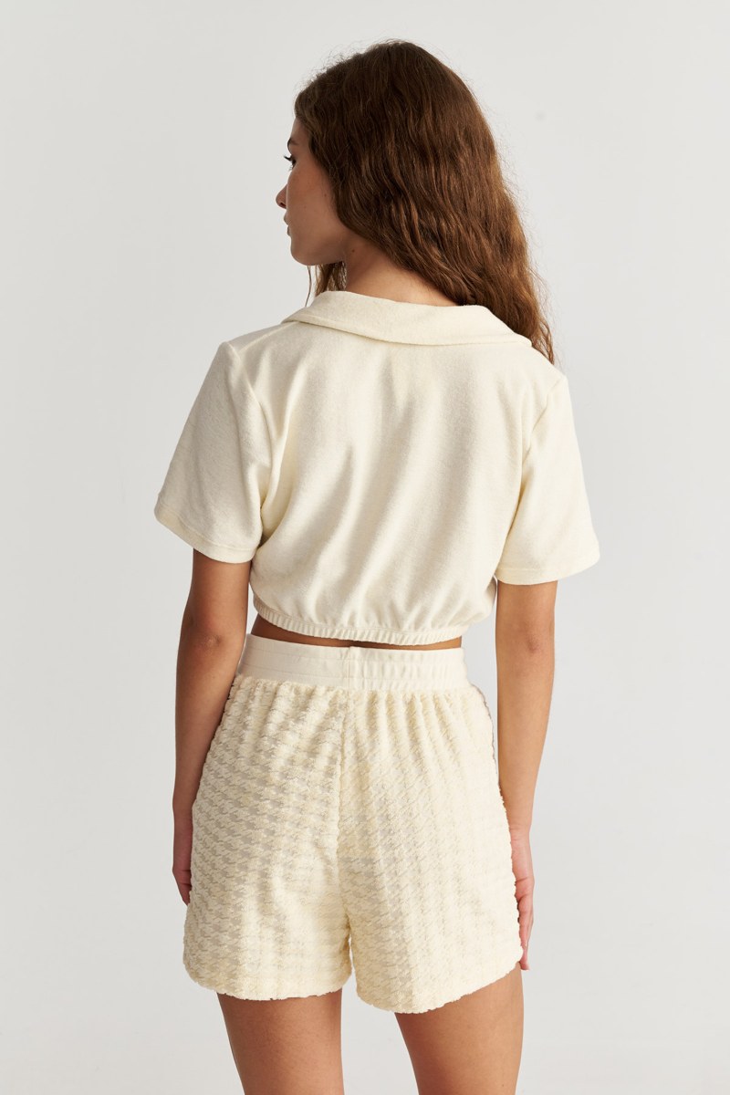 MONOCHROME TERRY CROPPED TOP WITH COLLAR-25812264-103