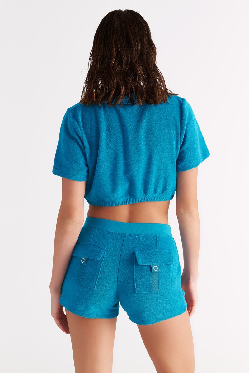 MONOCHROME TERRY CROPPED TOP WITH COLLAR-25812264-413