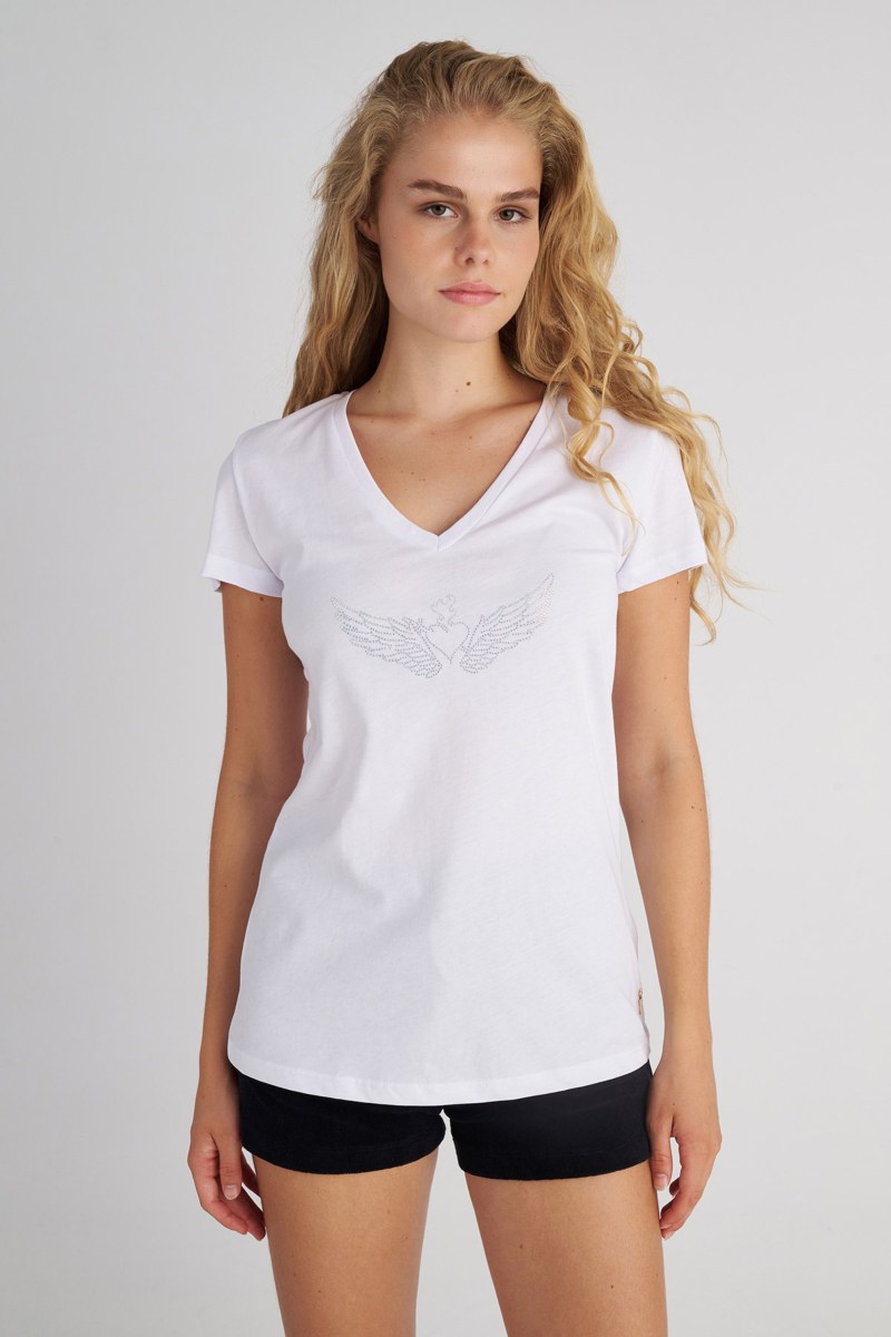 ΒΑΜΒΑΚΕΡΗ ΚΟΝΤΟΜΑΝΙΚΗ ΜΠΛΟΥΖΑ ΜΕ 'V' ΛΑΙΜΟΚΟΨΗ ΚΑΙ ΣΤΡΑΣ-25812283-102