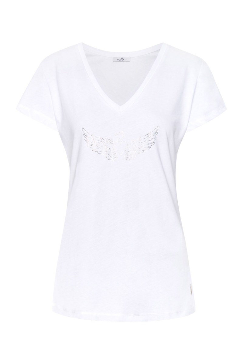 ΒΑΜΒΑΚΕΡΗ ΚΟΝΤΟΜΑΝΙΚΗ ΜΠΛΟΥΖΑ ΜΕ 'V' ΛΑΙΜΟΚΟΨΗ ΚΑΙ ΣΤΡΑΣ-25812283-102