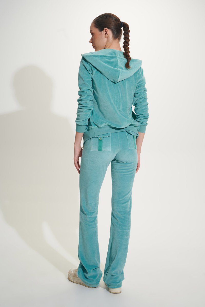 FASHION BASIC VELOUR HOODED JACKET-25813000-418