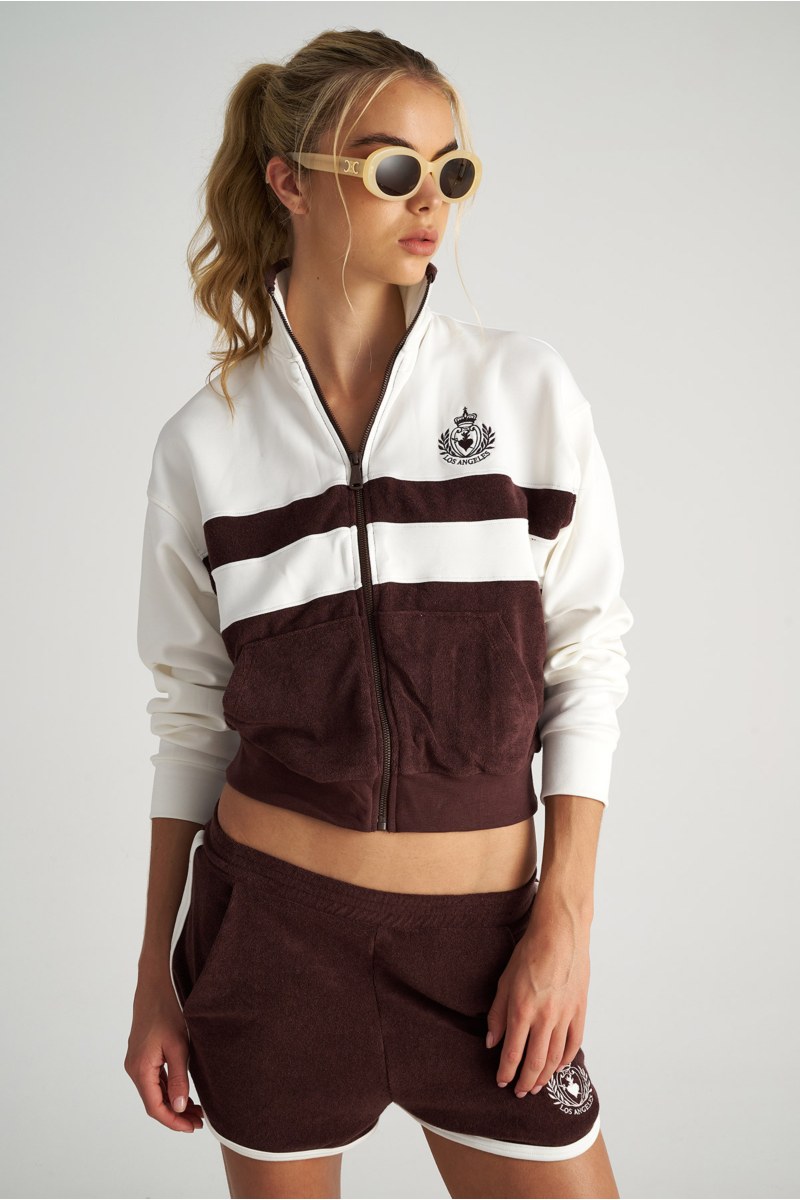 TWO-TONE TERRY JACKET WITH COLLAR-25813101-332