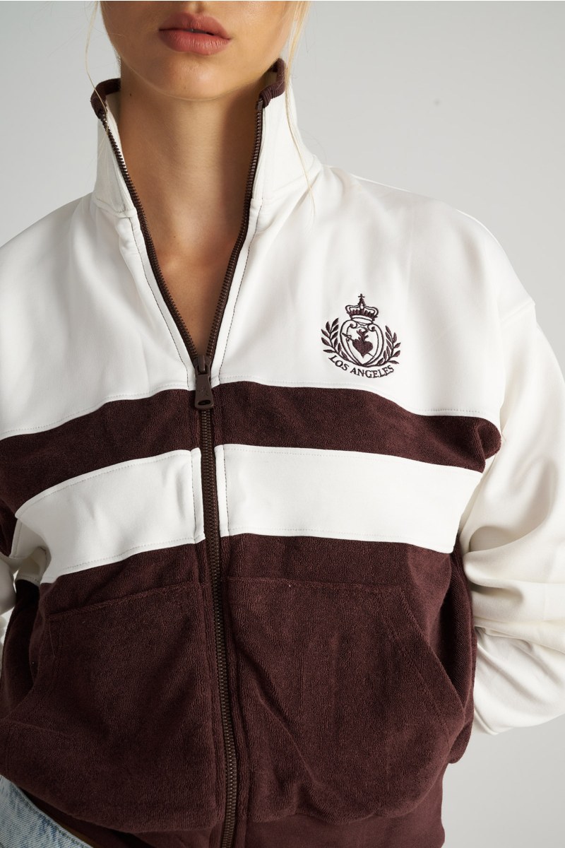 TWO-TONE TERRY JACKET WITH COLLAR-25813101-332