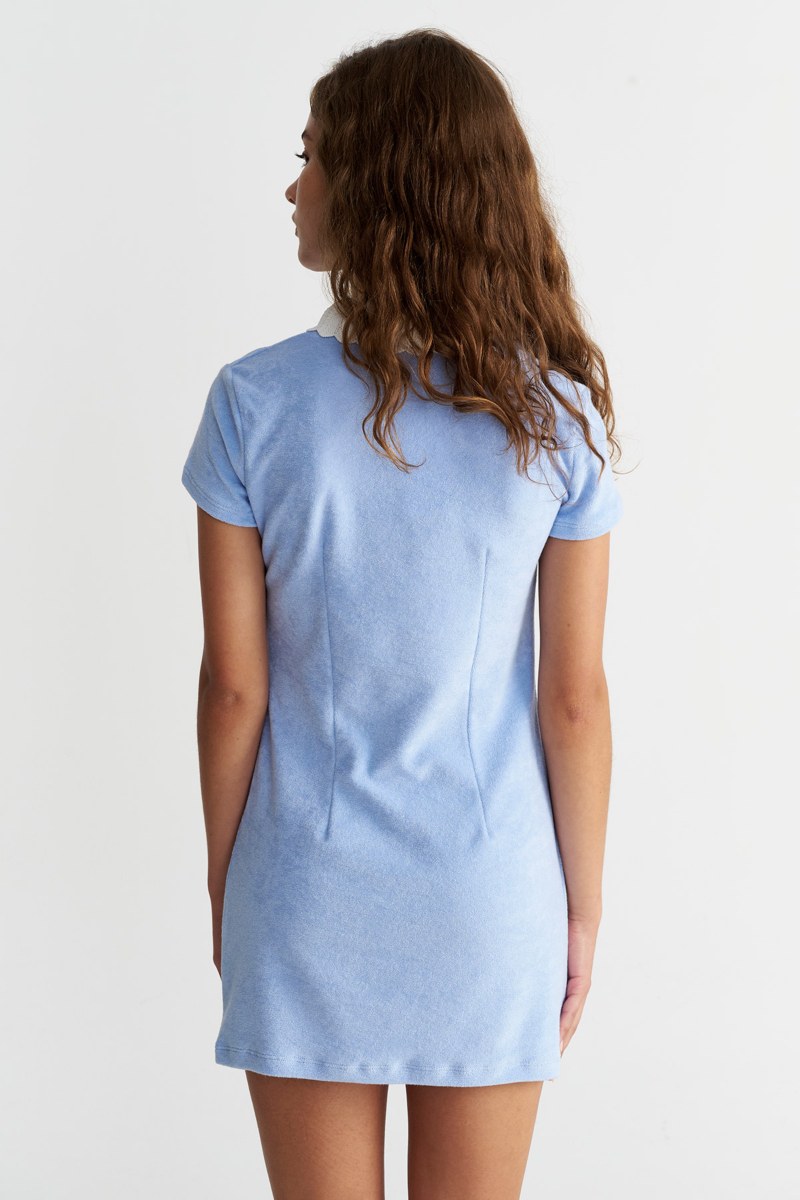 TERRY ΜΙΝΙ DRESS WITH COLLAR-25814103-421