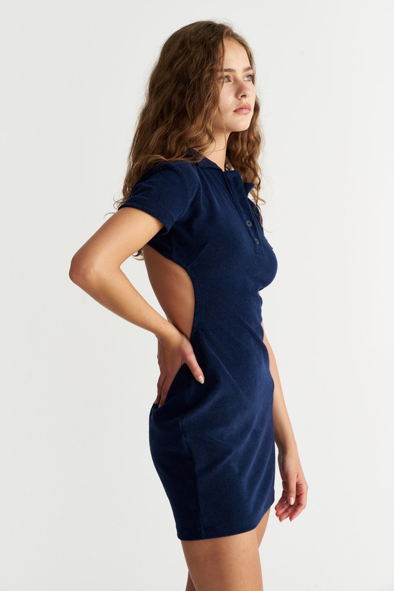 TERRY ΜΙΝΙ DRESS WITH OPEN BACK-25814105-426
