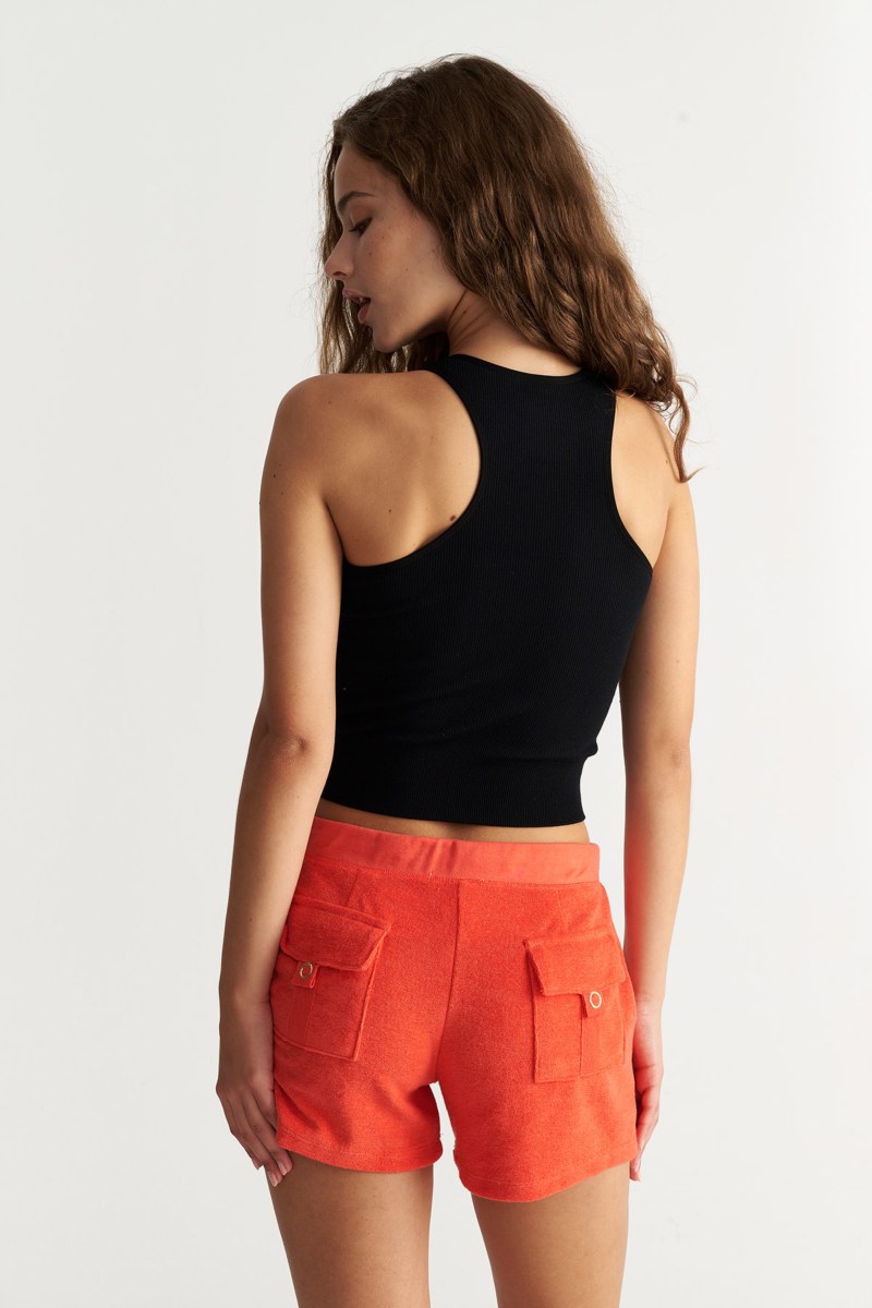 SEAMLESS HALTER CROPPED RIBBED TOP-25818012-110