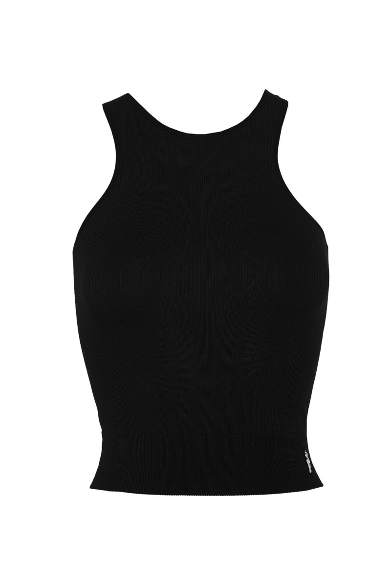 SEAMLESS HALTER CROPPED RIBBED TOP-25818012-110