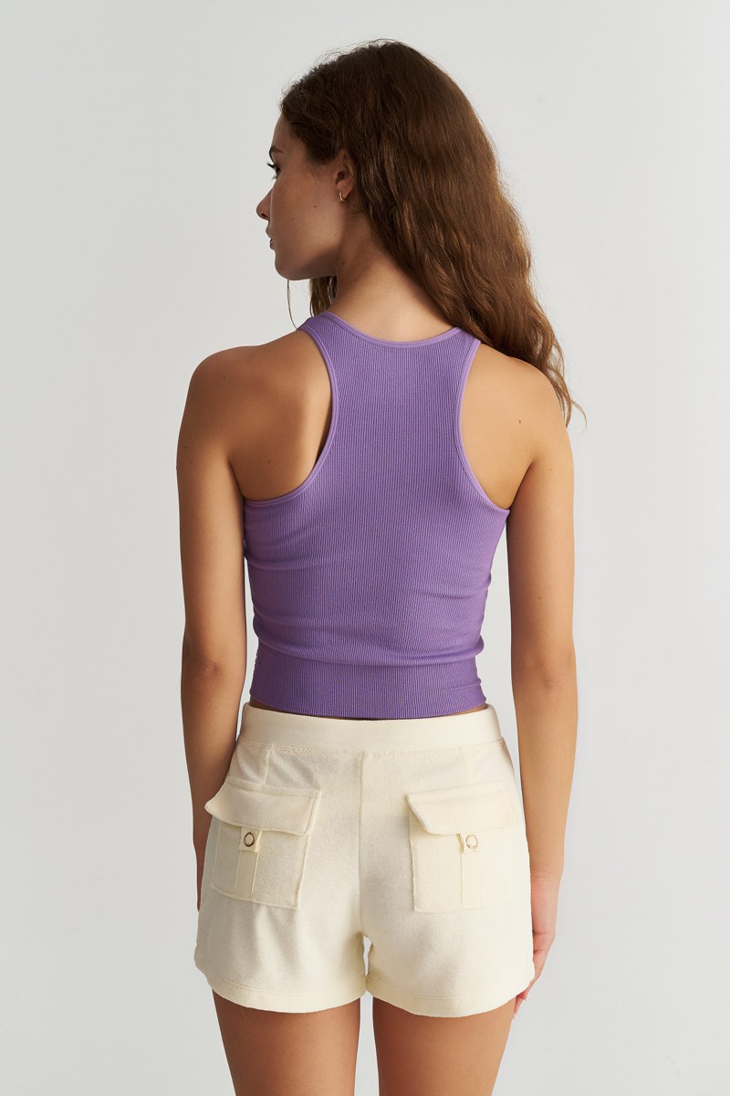 SEAMLESS HALTER CROPPED RIBBED TOP-25818012-431