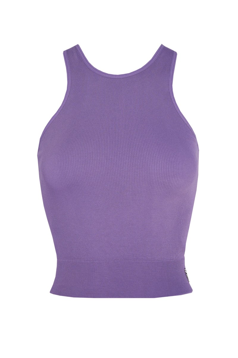 SEAMLESS HALTER CROPPED RIBBED TOP-25818012-431