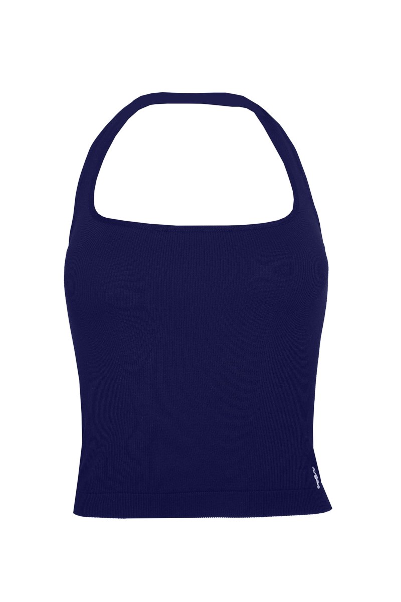 SEAMLESS HALTER NECK RIBBED CROP TOP-25818013-426