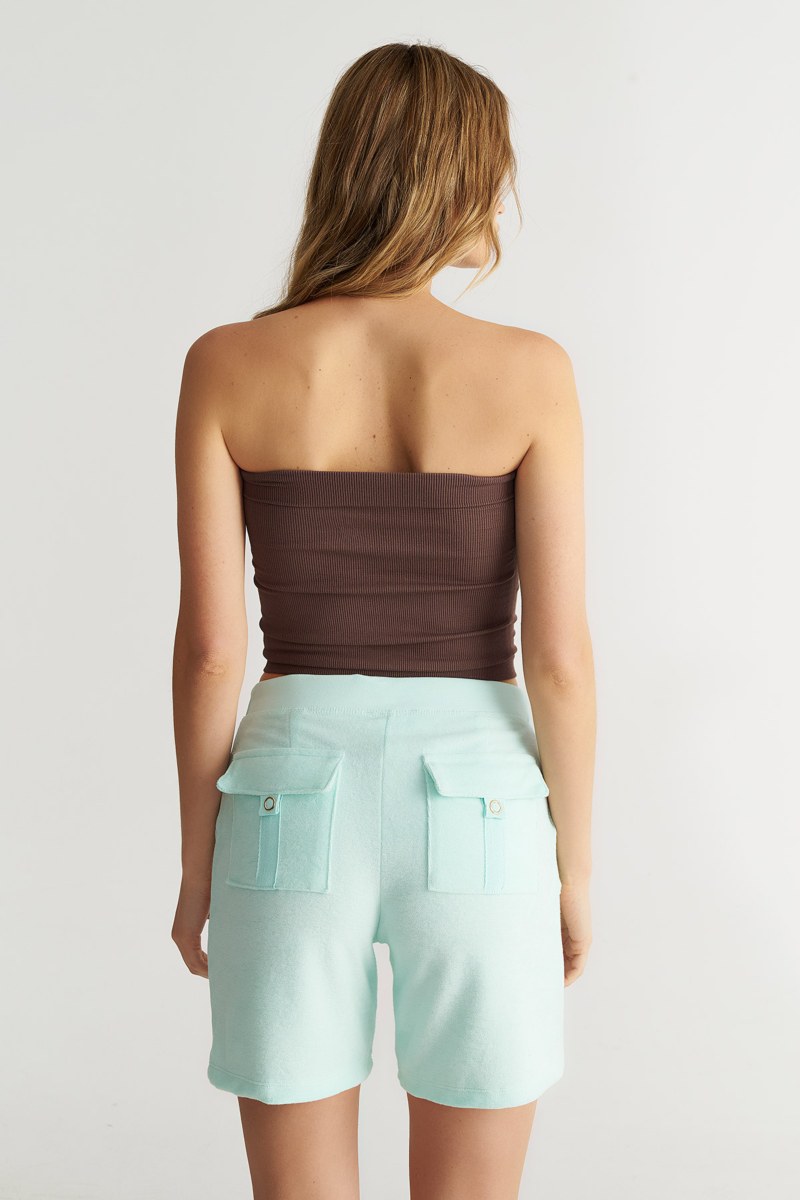 STRAPLESS MONOCHROME SEAMLESS CROPPED TOP-25818014-325