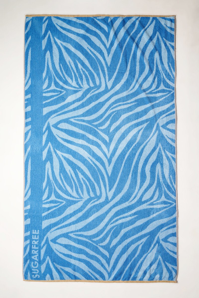 ZEBRA PRINTED COTTON BEACH TOWEL-25819167-309