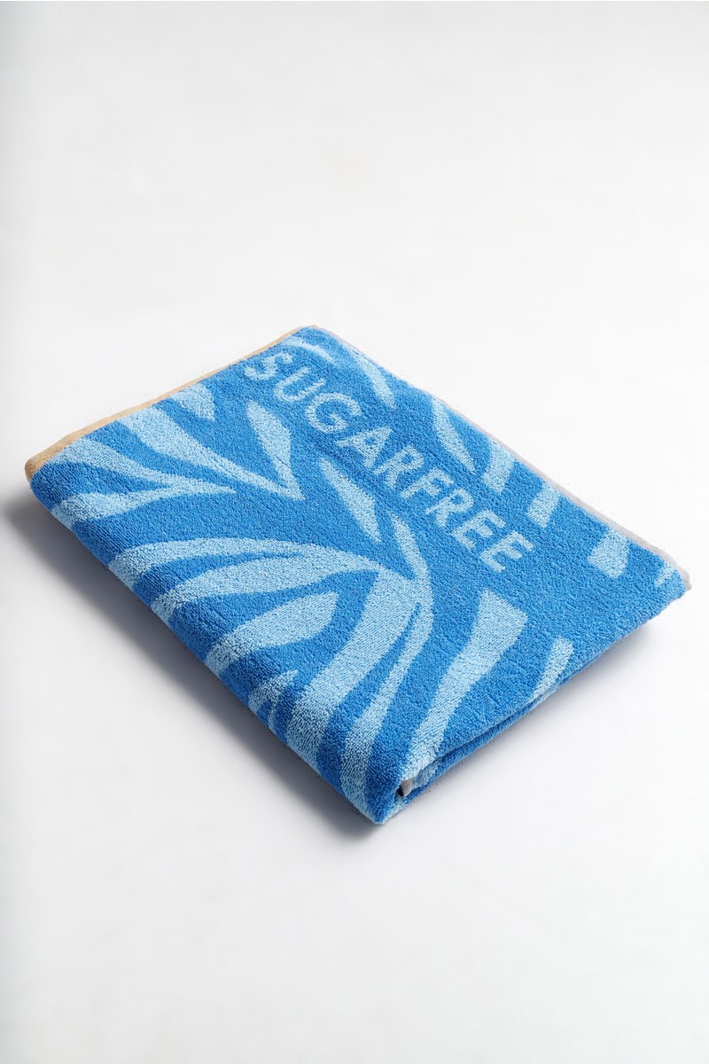 ZEBRA PRINTED COTTON BEACH TOWEL-25819167-309