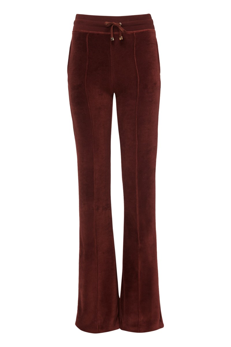HIGH WAISTED VELOUR PANTS WITH OUTER SEAM-25831003-334