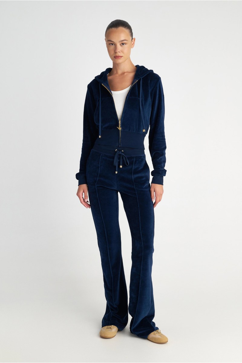 HIGH WAISTED VELOUR PANTS WITH OUTER SEAM-25831003-437