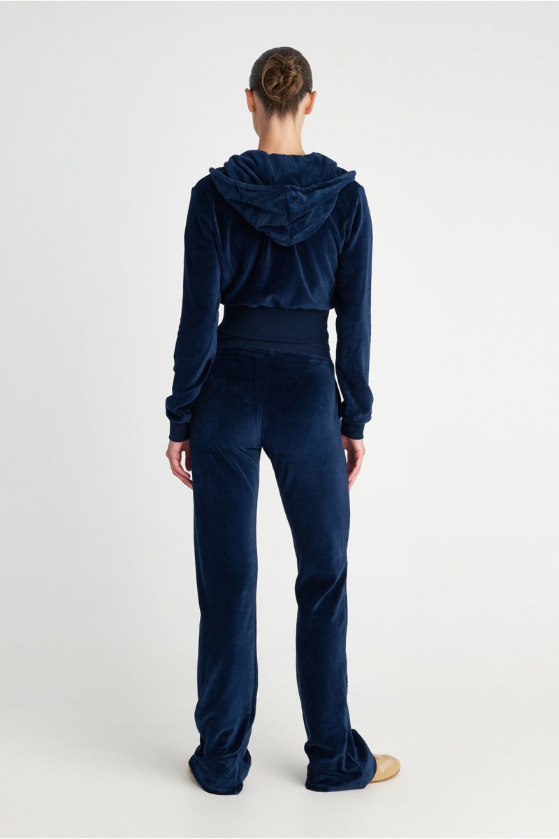 HIGH WAISTED VELOUR PANTS WITH OUTER SEAM-25831003-437