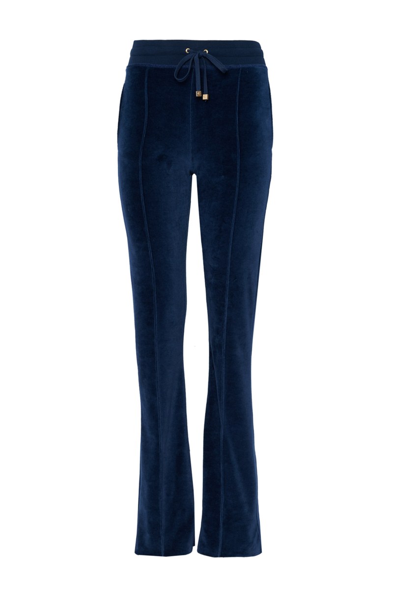 HIGH WAISTED VELOUR PANTS WITH OUTER SEAM-25831003-437