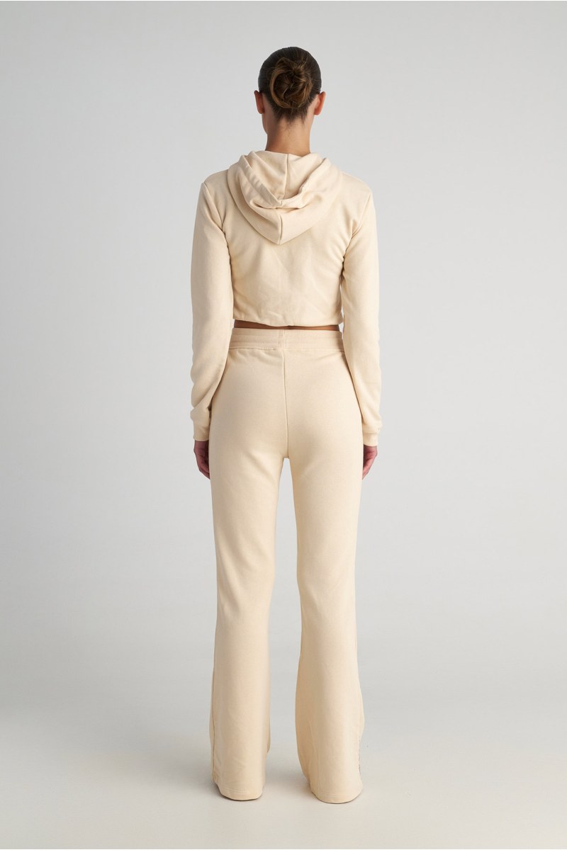 COTTON FLARED PANTS WITH EMBROIDERED DETAIL-25831040-103