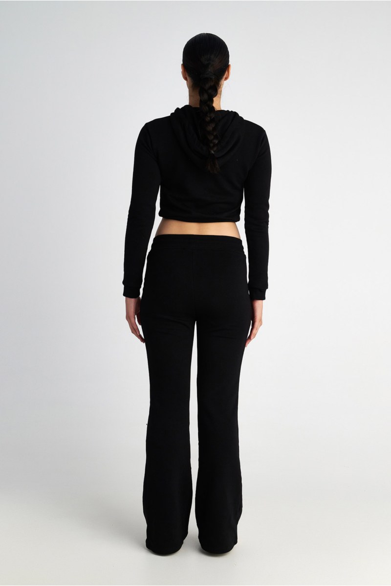 COTTON FLARED PANTS WITH EMBROIDERED DETAIL-25831040-110