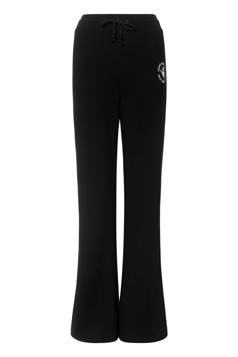 COTTON FLARED PANTS WITH EMBROIDERED DETAIL-25831040-110