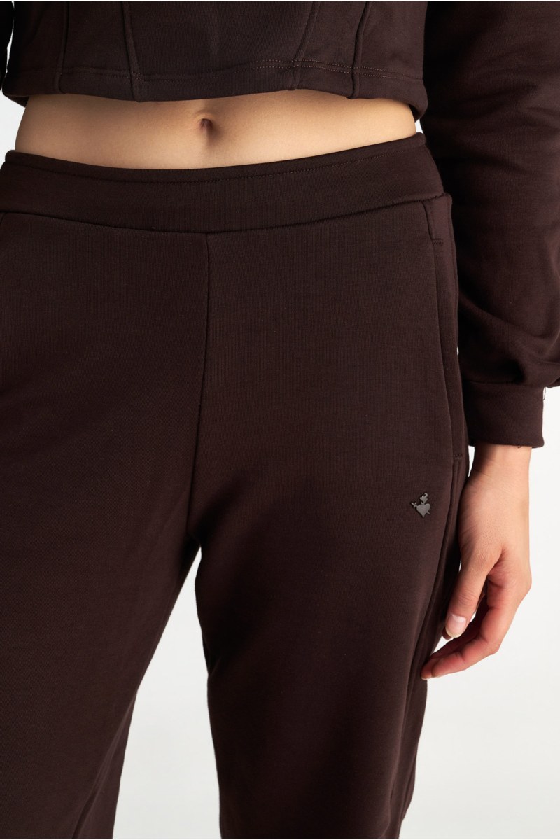 COTTON STRAIGHT-LEG PANTS WITH PLEATED HEMS-25831075-332