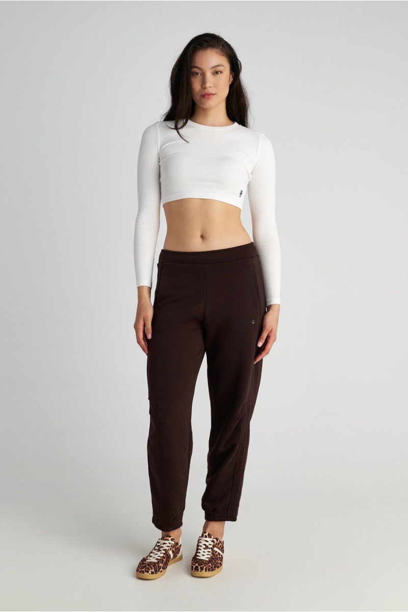 COTTON STRAIGHT-LEG PANTS WITH PLEATED HEMS-25831075-332