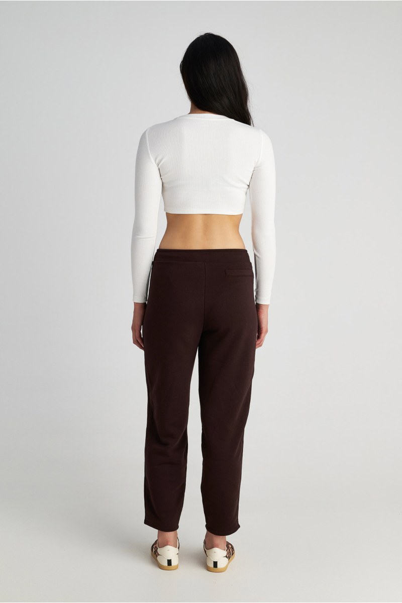COTTON STRAIGHT-LEG PANTS WITH PLEATED HEMS-25831075-332